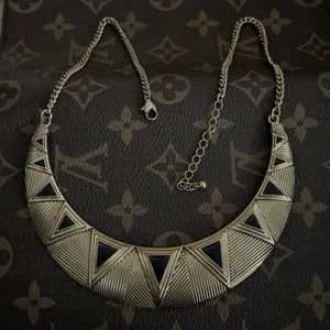 3 for $5 - Black and gold geometric necklace